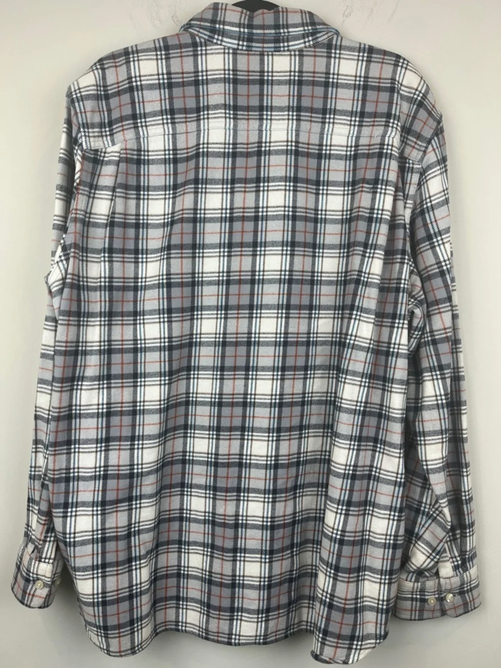 The North Face Arroyo Flannel Plaid Button-Down Shirt Blue Gray Men's Size XL